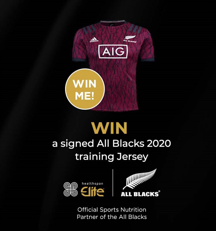 Win a signed All Blacks 2020 training Jersey